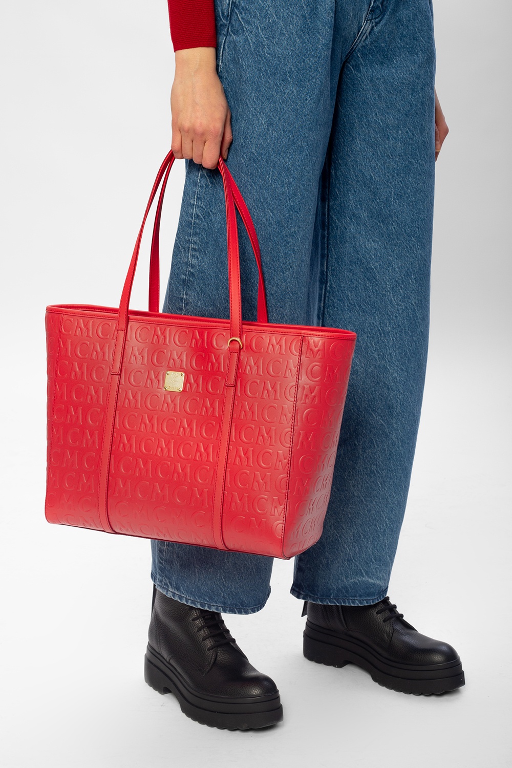 Red Shopper bag MCM - SchaferandweinerShops Japan - LIU JO logo-tassel  shoulder bag Nero